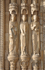 Sculptures de prophètes, cathédrale de Bourges, France