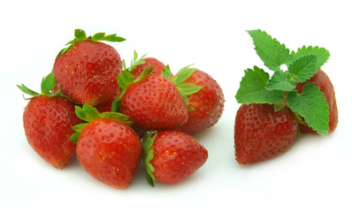 strawberry with mint