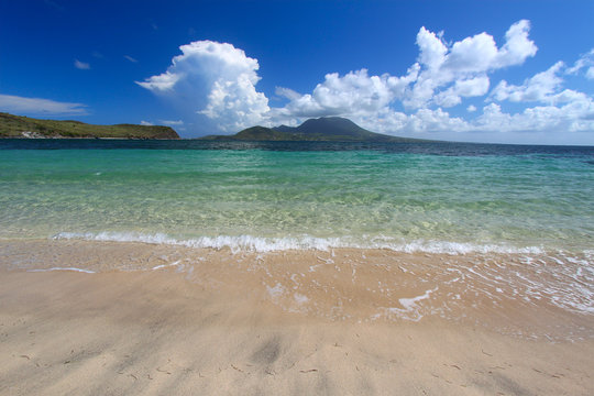 Beautiful beach on Saint Kitts