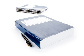 Blue school textbook