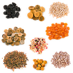 Dried fruits and nuts collection