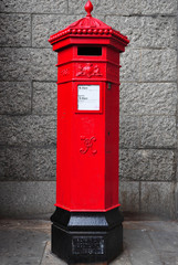 Traditional post box in London