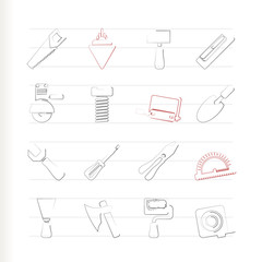 Building and Construction Tools icons - Vector Icon Set