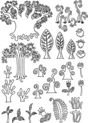 doodle tree funny design