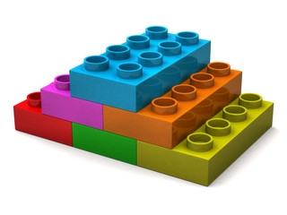 Fototapeta premium Pyramid from toy bricks