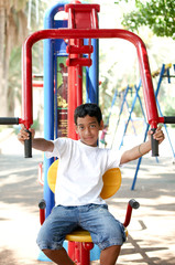Boy on playground .