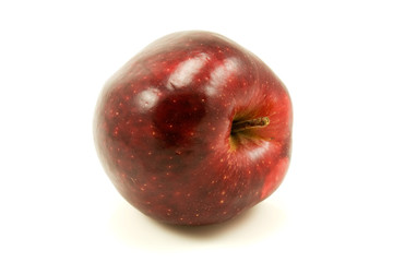 red healthy apple isolated on white background