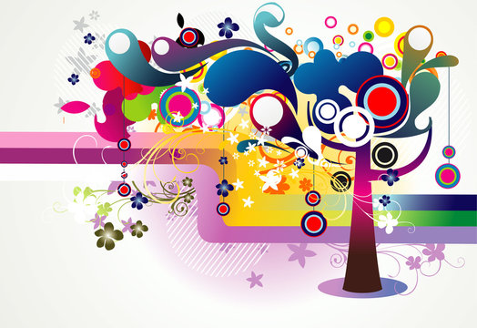 abstract shapes color vector