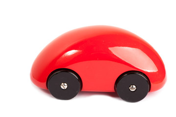 Voiture rouge ronde