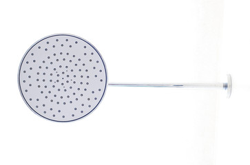 big shower head on white background
