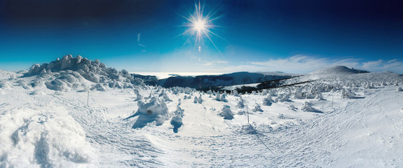 Stitched Panorama, winter panorama.