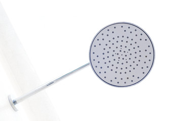 big shower head on white background