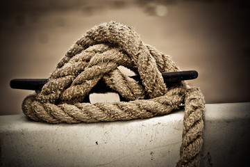 corde noeud marin amarre amarrer bateau barque pêche attache at
