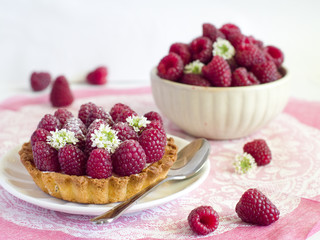 fresh raspberry tart