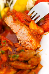 Rumpsteak mit Gänseleber,Pommes Frites