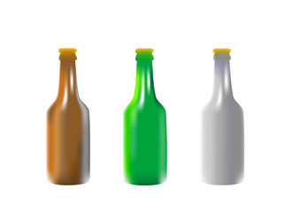 Vector illustration beer bottles