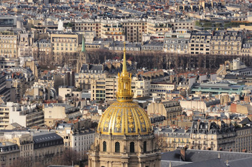 Fototapeta na wymiar Paris Skyline with Hôtel des Invalides