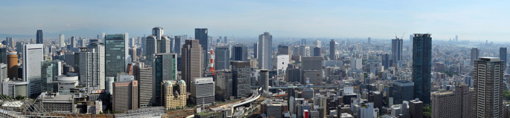 Osaka city panorama