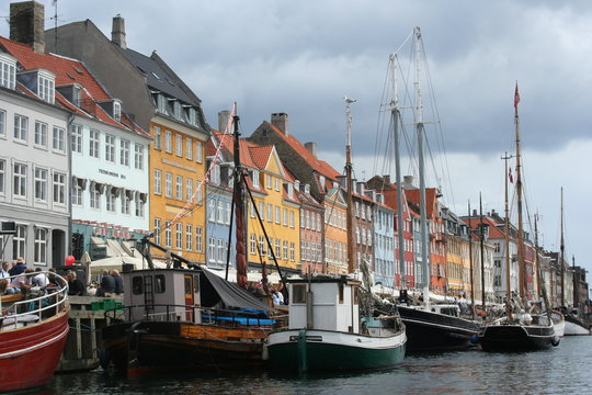 Houses in Nyhavn in Copenhagen Denmark