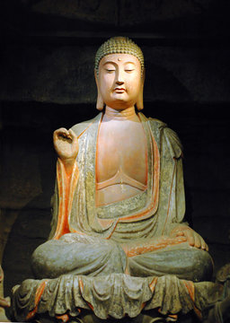 Buddha warrior stone statue