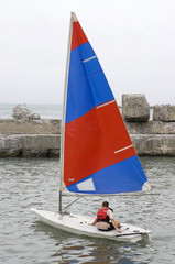 Fototapeta premium small sports yacht