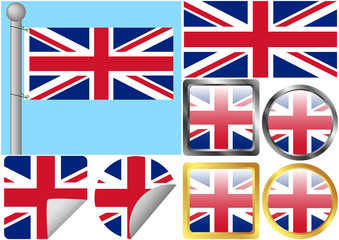 Great Britain Flag Set