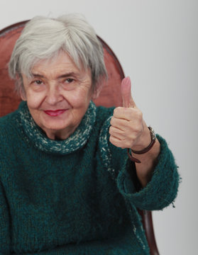 Positive senior woman