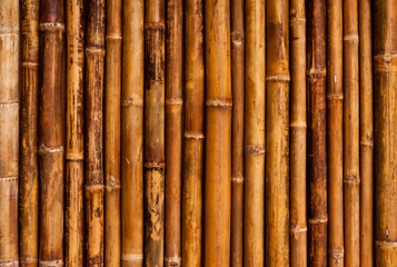 Thai style bamboo house wall