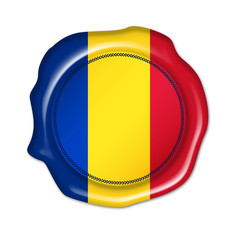 romania button, seal, stamp