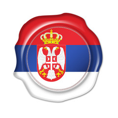 Obraz premium serbia button, seal, stamp