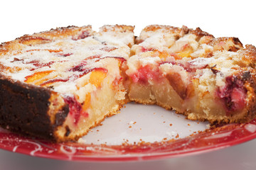 Gourmet Peach and Raspberry Cake