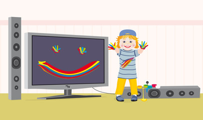 The young artist and the colour TV