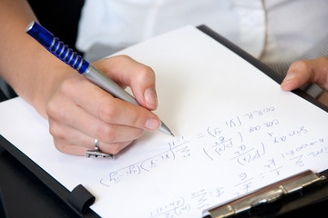 Student in classroom