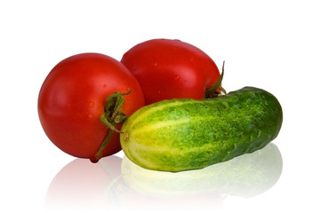 Tomatoes and cucumber