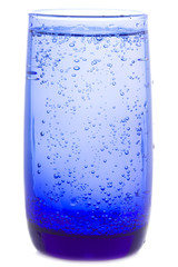glass of water with bubbles