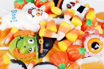 Fototapeta na wymiar Halloween cukierków zbliżenie dobrany