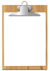 Klembrett mit Zettel Vektor