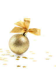 Weihnachtskugel und Sterne