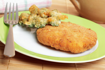 Blumenkohl Plätzchen mit gebackener Petersilie