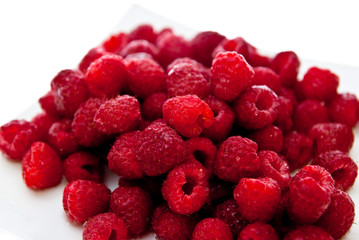 Heap of raspberries