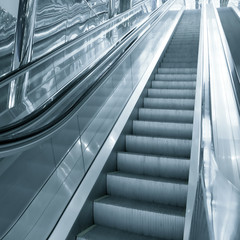 moving escalator in airport