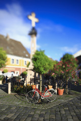 Bicycle in the old town square