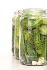 Cucumbers prepared for pickling