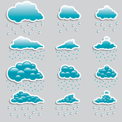 Universal icons clouds - Set  (Weather)