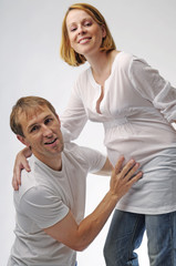 Fototapeta premium Young family