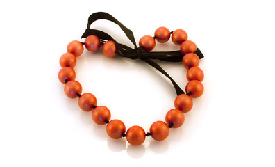 Beads in the shape of a heart