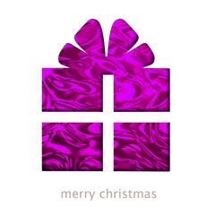 christmas card with gift shape illustration