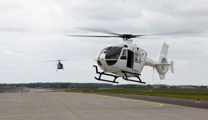 Helicopters landing