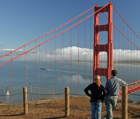 san francisco golden gate bridge and city