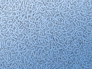 Alphabet blau